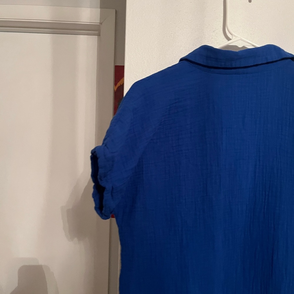 Lands End medium women’s 100% cotton Blue Maxi Dress - Picture 7 of 15